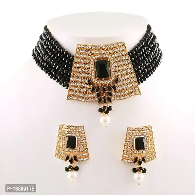 Charming AD Choker Jewellery set (Black)-thumb2