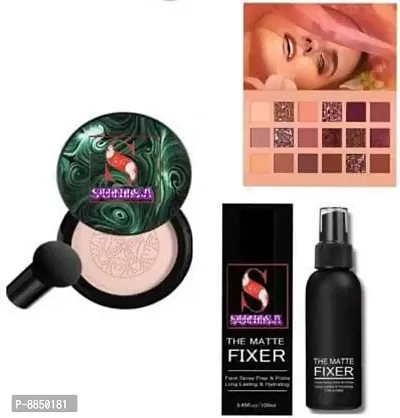 SUNISA BB and CC Cream Foundation Plus Eyeshadow Palette Plus Makeup Fixer. All 3Iteams