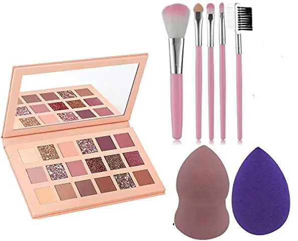 Professional Combo Of Nude Eye Shadow Palette With Makeup Brush Combo