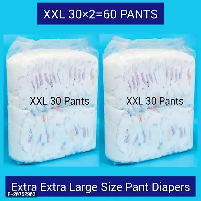 Premium Baby Diaper Pants 2XL 30*2=60 Pieces Pack (Extra Extra Large Size) Combo Saver Pack-thumb0
