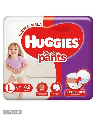 Huggies W Size Baby Diaper Pants, with Bubble Bed Technology for comfort