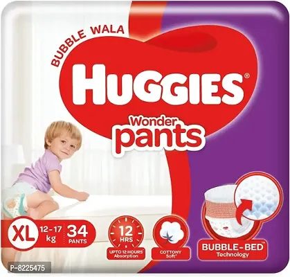 Huggies W Size Baby Diaper Pants, with Bubble Bed Technology for comfort-thumb0