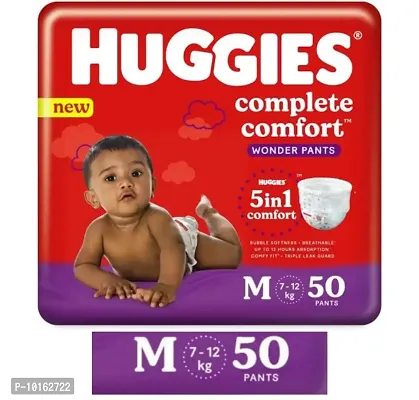 Huggies M 50 Baby Diaper Pants (Medium size) 50 pieces pack-thumb0