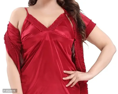 BEAUTIFUL 2 PIECE SATIN NIGHTY FOR EVERYDAU USE AND ROMANTIC NIGHTS AS WELL-thumb2