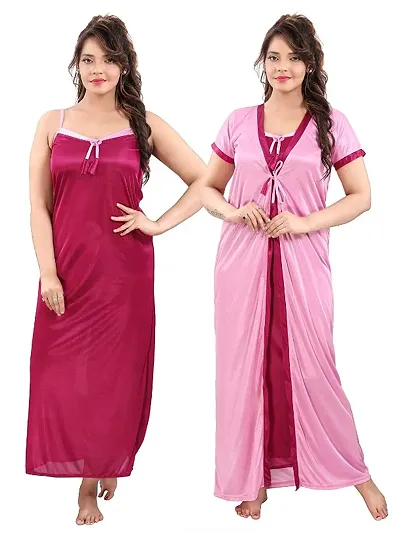 Comfortable Satin Nighty For Women