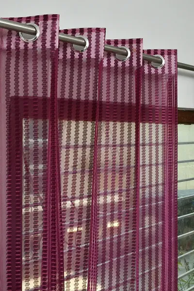 Stylish Multicoloured Polyester Solid Window Curtains