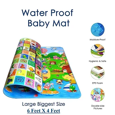 Water Proof Baby Play Mat, Play mats for Kids Large Size, Baby Carpet, Play mat Crawling BAB Size - (6 Feet X 4 Feet)