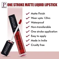 Perpaa One Stroke Matte Liquid Lipstick (5 ml) (Rich Plum) (Bright Red)-thumb4