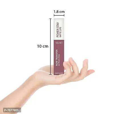 PERPAA&#174; Power Stay Waterproof Liquid Matte Lipstick (Upto12 Hrs Stay) (Timeless Mauve)-thumb5