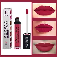 PERPAA&#174; One Stroke Matte Liquid Lipstick (5 ml) (Hidden Magenta ,Brown Wood , Reddish Pink, Pack Of 3)-thumb2