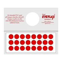 Pearl Eyeflax Kumkum Bindi Red Round Box with 15 Flaps RR 2.5 (Red)-thumb1