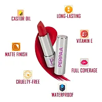 Perpaa Push Button Matte Me Waterproof Lipstick - Long Lasting (Upto 5 Hrs Stay) (3.5 GM) (Matte Pink)-thumb3