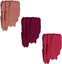 Long Lasting Waterproof One Stroke Matte Me Liquid Lipstick- Pack Of  3-thumb1