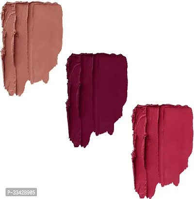 Long Lasting Waterproof One Stroke Matte Me Liquid Lipstick- Pack Of  3-thumb2