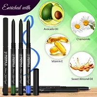 PERPAA Intense Kohl Kajal Pencil Kit Of 2 Different Shades- Green, Blue Vegan  Organic,0.35gm Each-thumb1