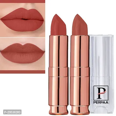 PERPAA Antique Velvet Stick Lipstick, Enreached with Jojoba Oil, Shea Butter  Vitamin E, Shade-Nude, Rust Orange