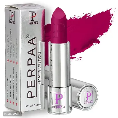 PERPAA&#174; Push, Pop & Play Matte Lipstick, Long Lasting, Moisturizing Lip Color Enrich with Vitamin E - Non-Drying, Creamy Matte Bullet Lipstick (Pack of 2, Magenta ,Bridal Maroon)-thumb2