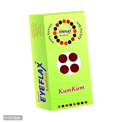 Pearl Eyeflax Kumkum Bindi dark marron Round Box with 15 Flaps (Size 2 Diameter 12mm) (Dark marron)