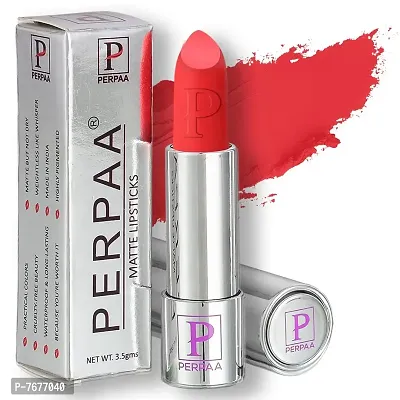 PERPAA&#174; Push, Pop & Play Matte Lipstick, Long Lasting, Moisturizing Lip Color Enrich with Vitamin E - Non-Drying, Creamy Matte Bullet Lipstick (Matte Orange)-thumb0