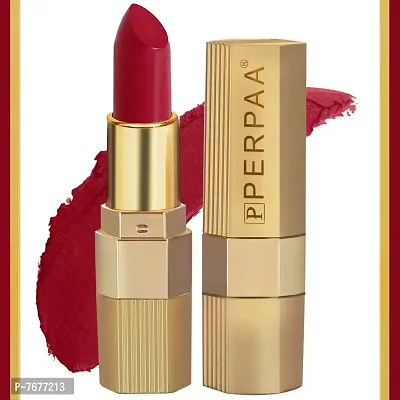 PERPAA&#174; Xpression Weightless Matte Waterproof Lipstick Enriched with Vitamin E One Stroke Application -Combo of 2 (5-8 Hrs Stay) (Innocent Nude, Matte Apple Red)-thumb2