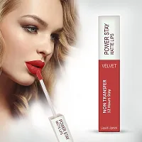 PERPAA&#174; Power Stay Waterproof Liquid Matte Lipstick (Upto12 Hrs Stay) (Flirty Red)-thumb2