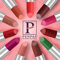 PERPAA&#174; Push, Pop & Play Matte Lipstick, Long Lasting, Moisturizing Lip Color Enrich with Vitamin E - Non-Drying, Creamy Matte Bullet Lipstick (Maroon Matte)-thumb1