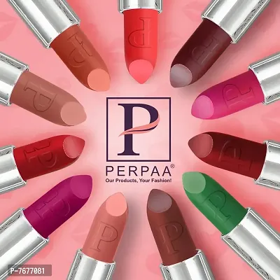 PERPAA&#174; Push, Pop & Play Matte Lipstick, Long Lasting, Moisturizing Lip Color Enrich with Vitamin E - Non-Drying, Creamy Matte Bullet Lipstick (Maroon Matte)-thumb2