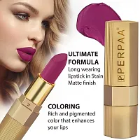 PERPAA&#174; Xpression Weightless Matte Waterproof Lipstick Enriched with Vitamin E One Stroke Application -Combo of 3 (5-8 Hrs Stay) (Matte Rust Brown ,Matte Magenta ,Matte Apple Red)-thumb4