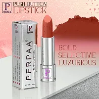 PERPAA&#174; Push, Pop & Play Matte Lipstick, Long Lasting, Moisturizing Lip Color Enrich with Vitamin E - Non-Drying, Creamy Matte Bullet Lipstick (Rust Brown)-thumb1