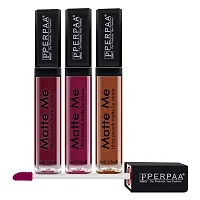 PERPAA&#174; One Stroke Matte Liquid Lipstick (5 ml) (Brown Wood , Maroon Berry , Rich Plum, Pack Of 3)-thumb1