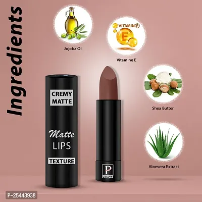 PERPAA Creamy Matte Lipstick Long Lasting One Swipe Application  Waterproof  Smudge proof 3.5gm-thumb2