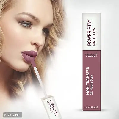 PERPAA&#174; Power Stay Waterproof Liquid Matte Lipstick (Upto12 Hrs Stay) (Timeless Mauve)-thumb3