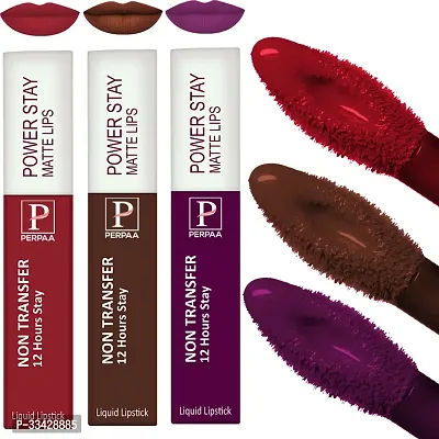 Long Lasting Waterproof Matte Lipstick- Pack Of  3-thumb0