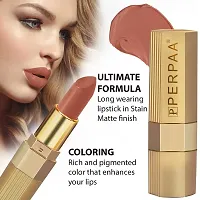 PERPAA#174; Xpression Weightless Matte Waterproof Lipstick Enriched with Vitamin E One Stroke Application -Combo of 2 (5-8 Hrs Stay) (Innocent Nude, Matte Rust Brown)-thumb4