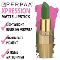 PERPAA&#174; Xpression Colour Changing Waterproof Matte Lip Balm Lipstick Enriched with Vitamin E One Stroke Application (5-8 Hrs Stay) (Natural Pink)-thumb1