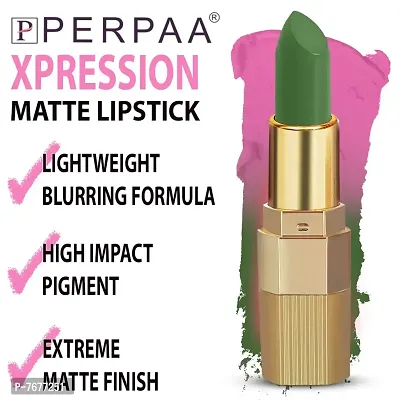 PERPAA&#174; Xpression Colour Changing Waterproof Matte Lip Balm Lipstick Enriched with Vitamin E One Stroke Application (5-8 Hrs Stay) (Natural Pink)-thumb2