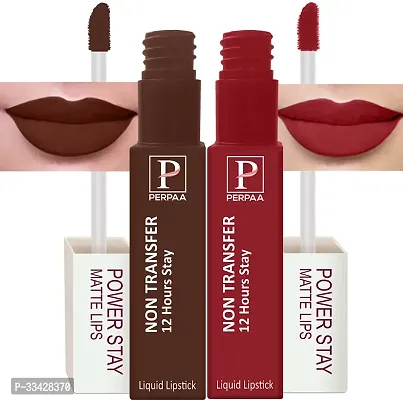 Long Lasting Waterproof Power Stay Liquid Matte Lipstick- Pack Of  2-thumb0