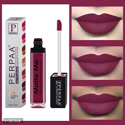 PERPAA&#174; One Stroke Matte Liquid Lipstick (5 ml) (Reddish Pink , Maroon Berry , Hidden Magenta, Pack Of 3)-thumb4