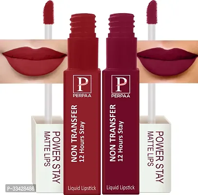 Long Lasting Waterproof Power Stay Liquid Matte Lipstick- Pack Of  2-thumb0