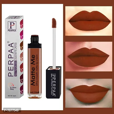 PERPAA&#174; One Stroke Matte Liquid Lipstick (5 ml) (Brown Wood , Rich Plum , Beach Nude, Pack Of 3)-thumb4