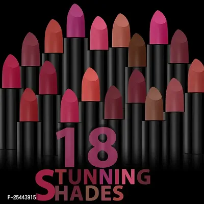 PERPAA Creamy Matte Lipstick Long Lasting One Swipe Application  Waterproof  Smudge proof 3.5gm-thumb4