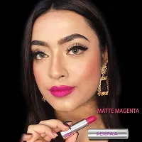 PERPAA&#174; Push, Pop & Play Matte Lipstick, Long Lasting, Moisturizing Lip Color Enrich with Vitamin E - Non-Drying, Creamy Matte Bullet Lipstick (Pack of 2, Magenta ,Bridal Maroon)-thumb4
