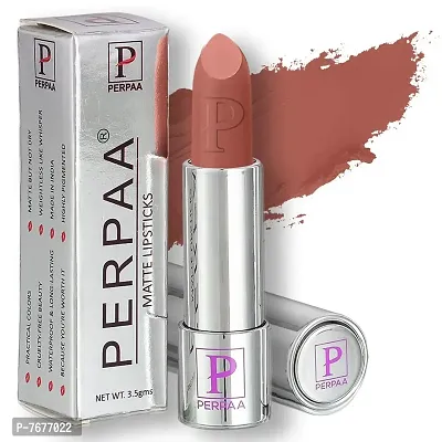 PERPAA&#174; Push, Pop & Play Matte Lipstick, Long Lasting, Moisturizing Lip Color Enrich with Vitamin E - Non-Drying, Creamy Matte Bullet Lipstick (Innocent Nude)