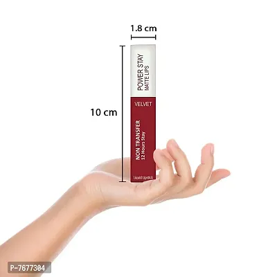 PERPAA&#174; Power Stay Liquid Matte Lipstick - Waterproof Combo of 3 (Upto12 Hrs Stay) (Timeless Mauve ,Visionary Nude ,Apple Red, Pack of 3)-thumb5