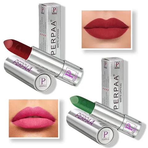 PERPAA&#174; Creamy Matte Bullet Push, Pop & Play Lipstick, Moisturizing Lip Color Enrich with Vitamin E - Non-Drying, Long Lasting ,Waterproof