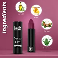 PERPAA Creamy Matte Lipstick Long Lasting One Swipe Application  Waterproof  Smudge proof 3.5gm-thumb1