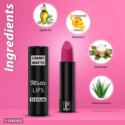 PERPAA Creamy Matte Lipstick Long Lasting One Swipe Application  Waterproof  Smudge proof 3.5gm-thumb2