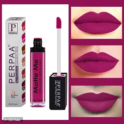 PERPAA&#174; One Stroke Matte Liquid Lipstick (5 ml) (Maroon Berry , Hidden Magenta , Brown Wood, Pack Of 3)-thumb4