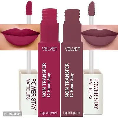 Long Lasting Waterproof Power Stay Liquid Matte Lipstick- Pack Of  2-thumb0