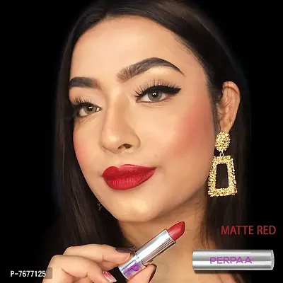 PERPAA&#174; Push, Pop & Play Matte Lipstick, Long Lasting, Moisturizing Lip Color Enrich with Vitamin E - Non-Drying, Creamy Matte Bullet Lipstick (Matte Red)-thumb5